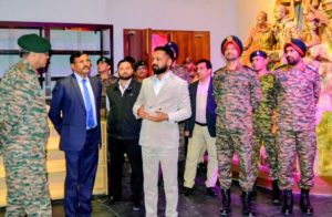 Municipal Commissioner Divyanshuu Patel With Commissioner Moradabad Anjneya Kumar Singh and Army Officer Lt General Annindh Sengupta 